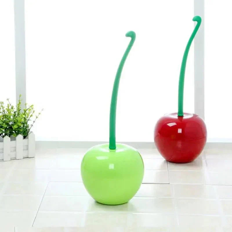 Körsbärsäpple Toalet Borste Hållare - Rolig Design, Plast Material