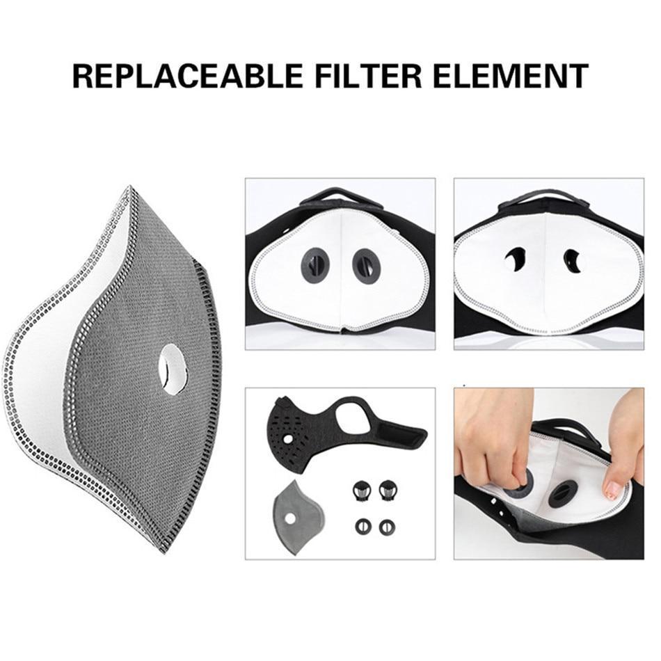 Ansiktsmask Ventilerad Neopren Anti Förorening