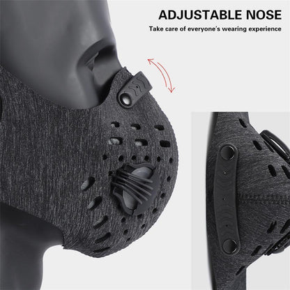Ansiktsmask Ventilerad Neopren Anti Förorening