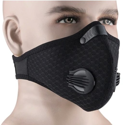 Ansiktsmask Ventilerad Neopren Anti Förorening