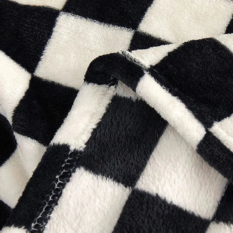 Klassisk rutigt plaiddesign soffa filt för komfort