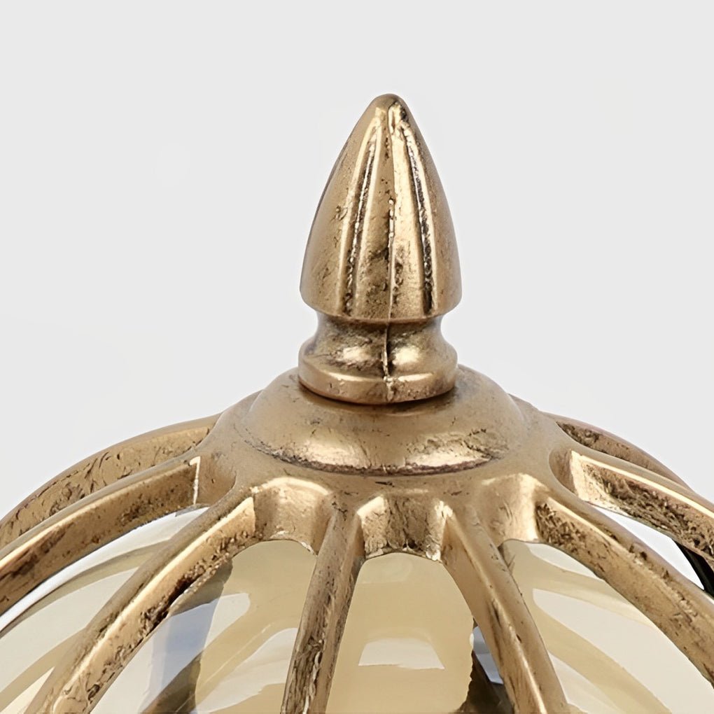 Utomhus Glas Kula Vintage Post Lampa