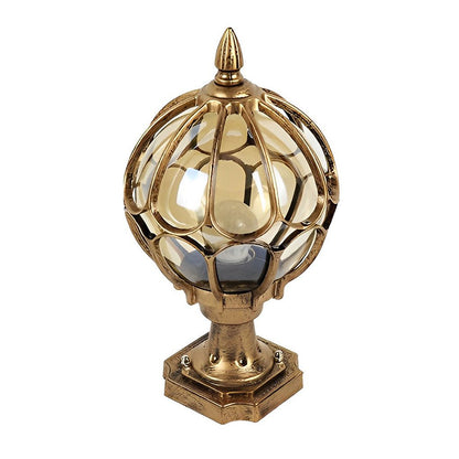Utomhus Glas Kula Vintage Post Lampa