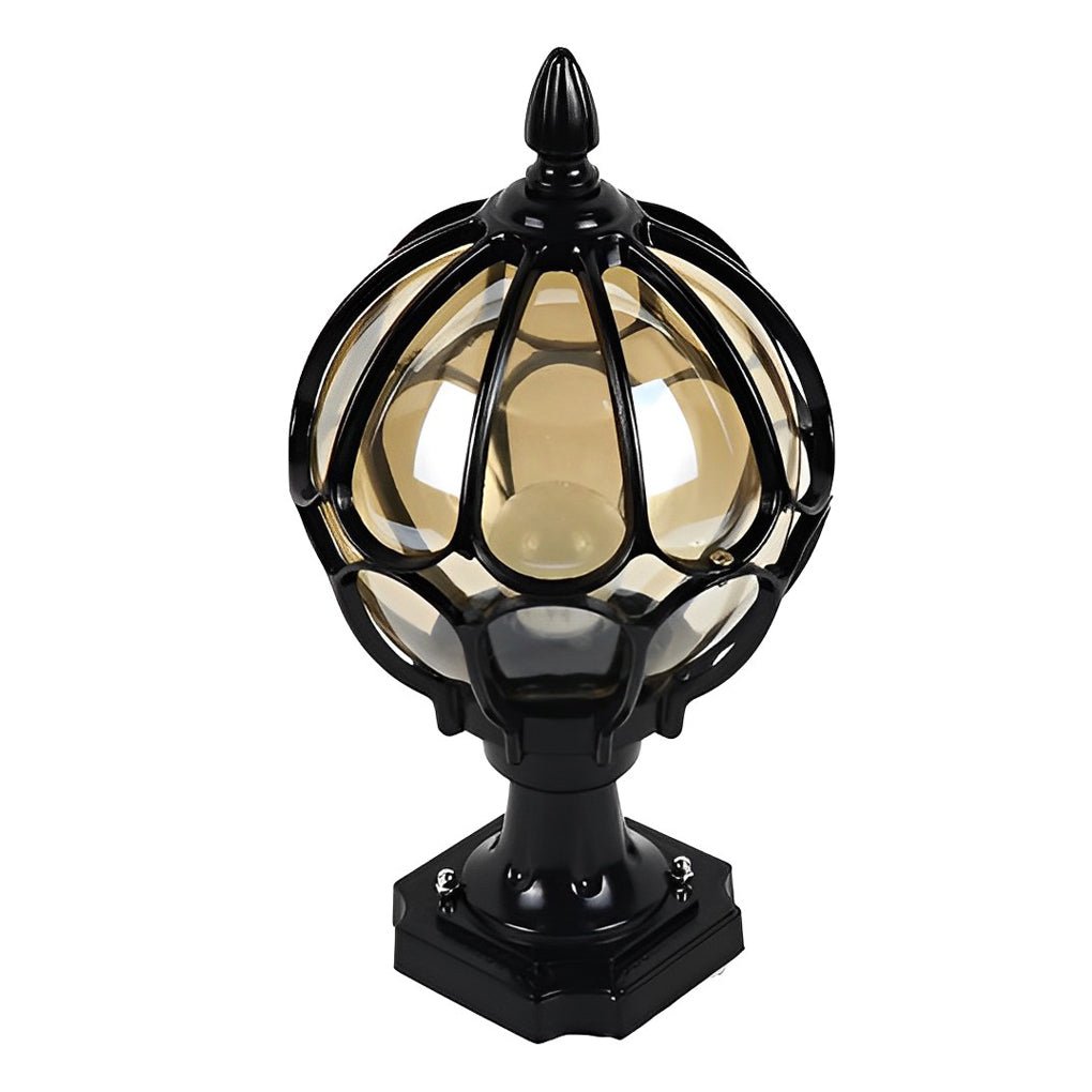 Utomhus Glas Kula Vintage Post Lampa