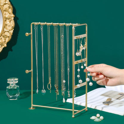 Färgad Hängande Smyckesorganisatör Ställ med Metallram