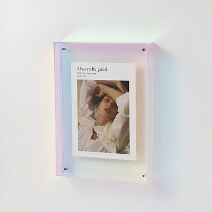 Luxora AcryGlow – Transparent foto ram med modern minimalistisk design