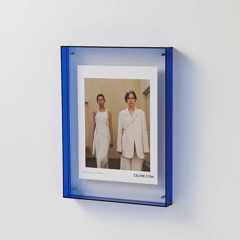 Vibrant Akryl Display Frame – Contemporary Färgad Bildhållare