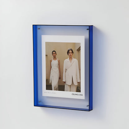 Luxora AcryGlow – Transparent foto ram med modern minimalistisk design