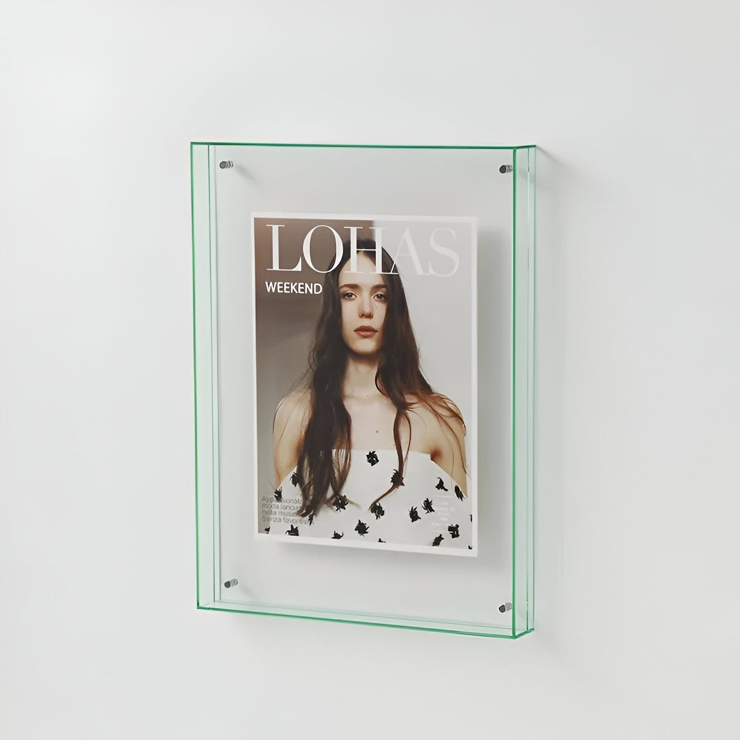 Luxora AcryGlow – Transparent foto ram med modern minimalistisk design
