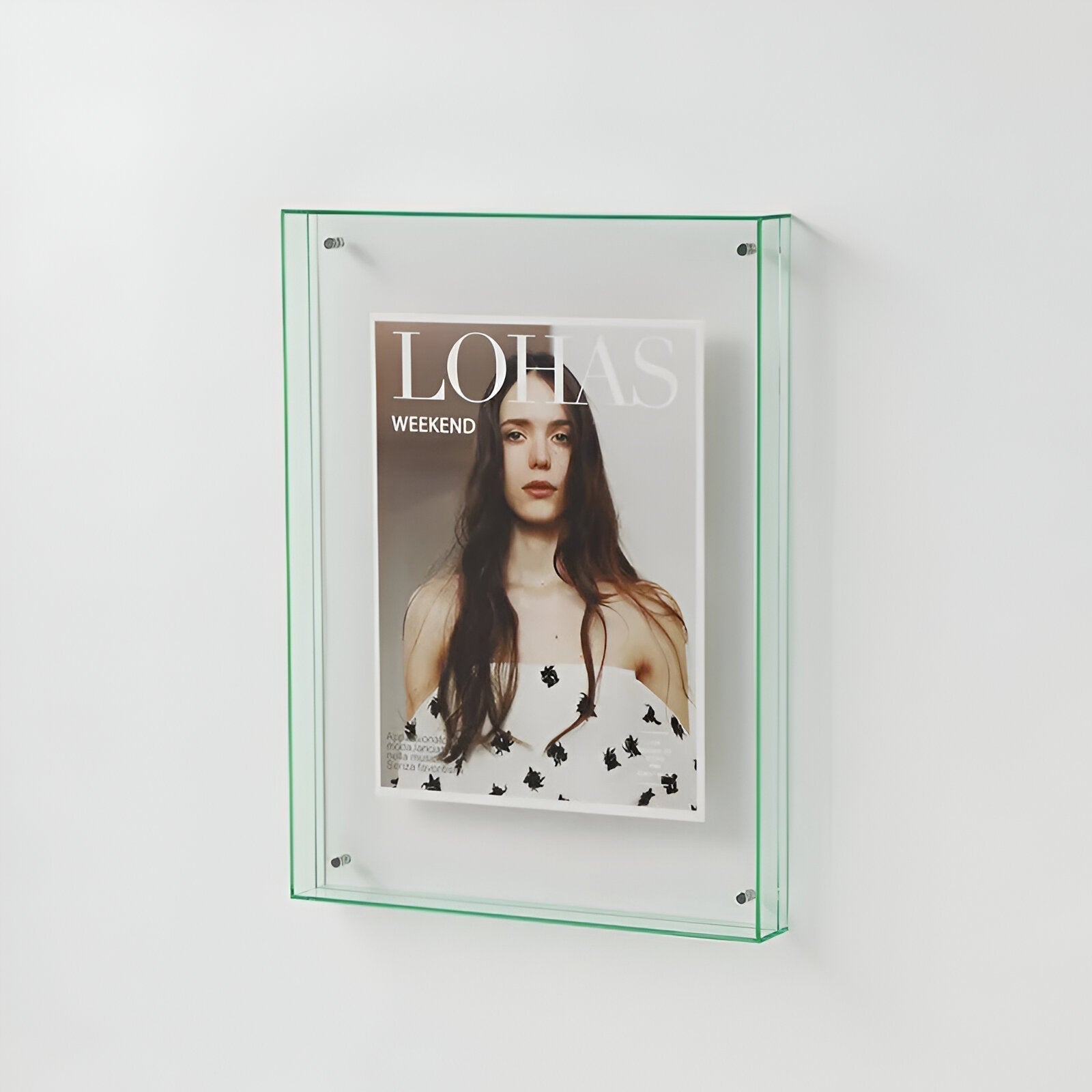 Luxora AcryGlow – Transparent foto ram med modern minimalistisk design