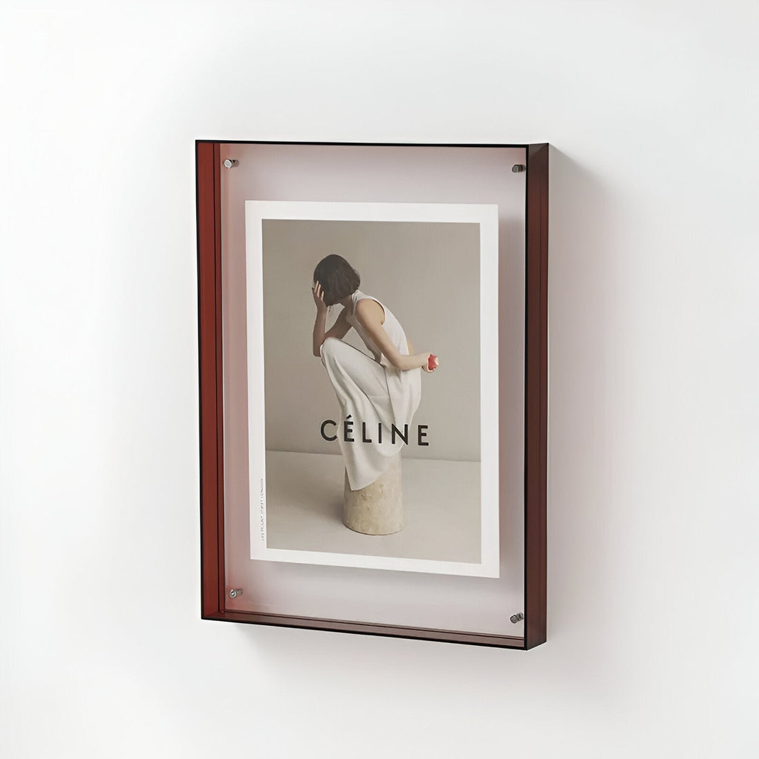 Luxora AcryGlow – Transparent foto ram med modern minimalistisk design