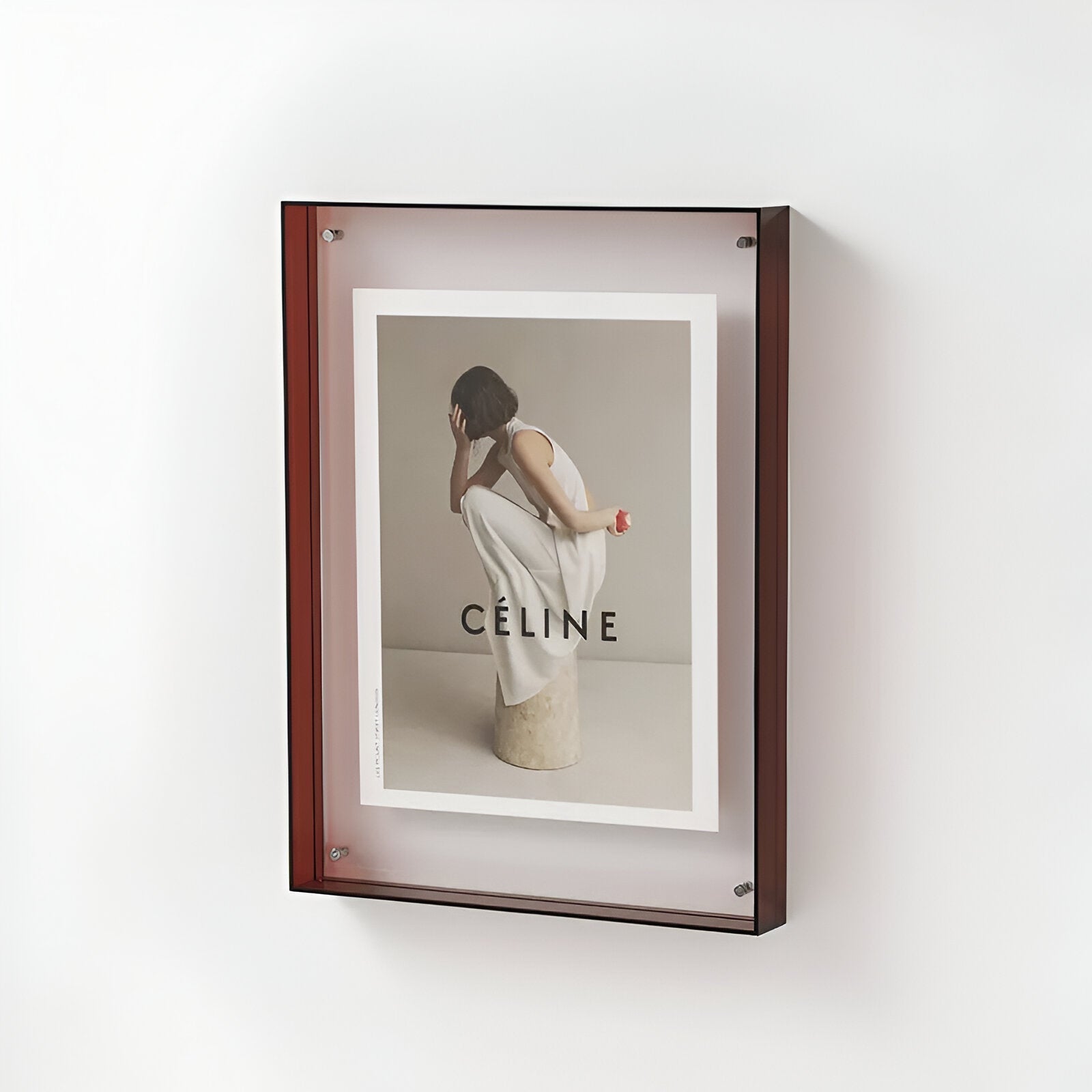 Luxora AcryGlow – Transparent foto ram med modern minimalistisk design