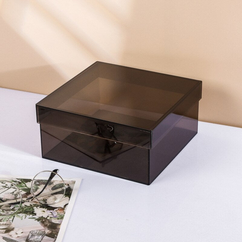 Carvallo – Stilren Akryl Förvaringslåda med Funktionellt Lock