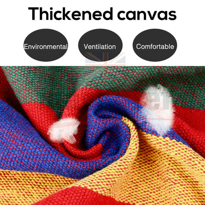 Hängmatta i bomullscanvas för trädgård utomhushängande säng