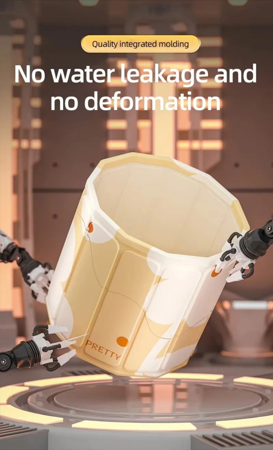 Bärbar fristående plastbadkar för vuxna