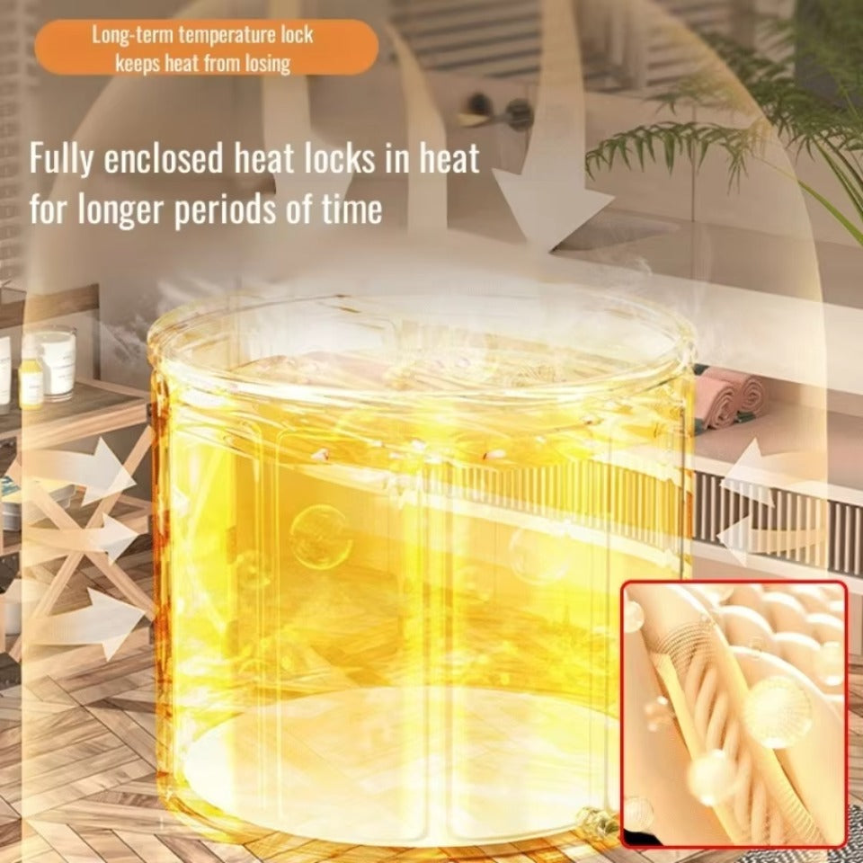 Bärbar fristående plastbadkar för vuxna