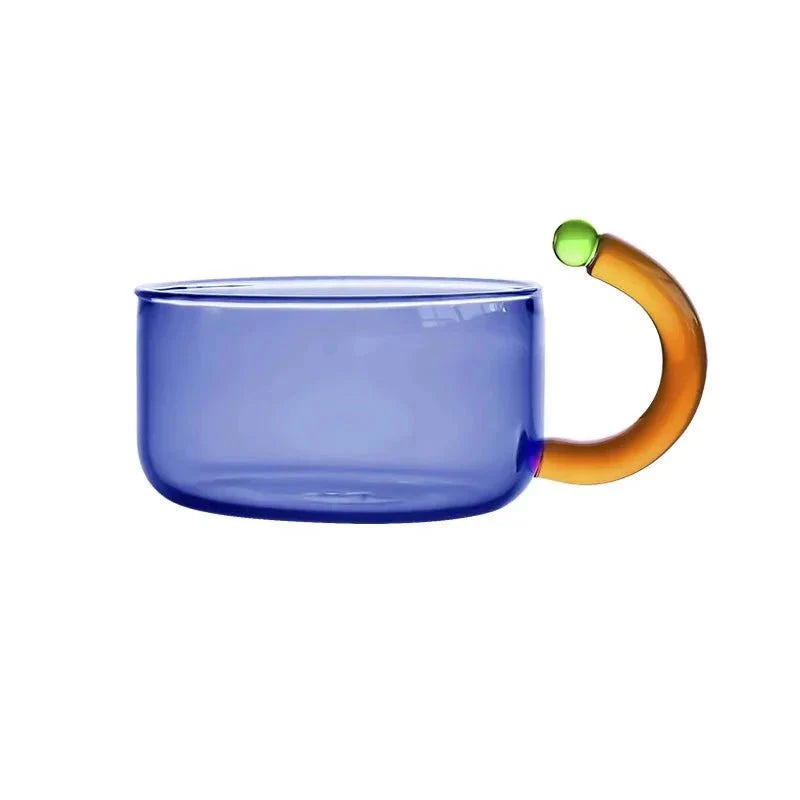 Kontrastfärg Glas Teapot Set - Stilig Värmeresistent Design
