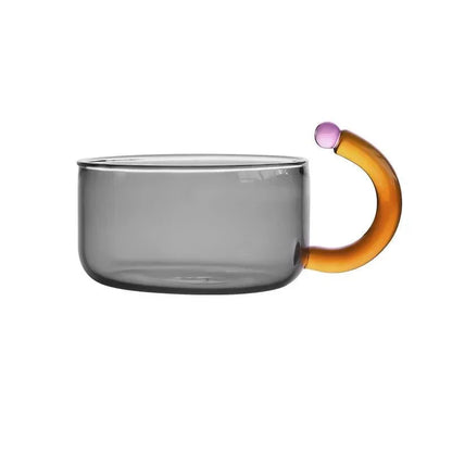 Kontrastfärg Glas Teapot Set - Stilig Värmeresistent Design