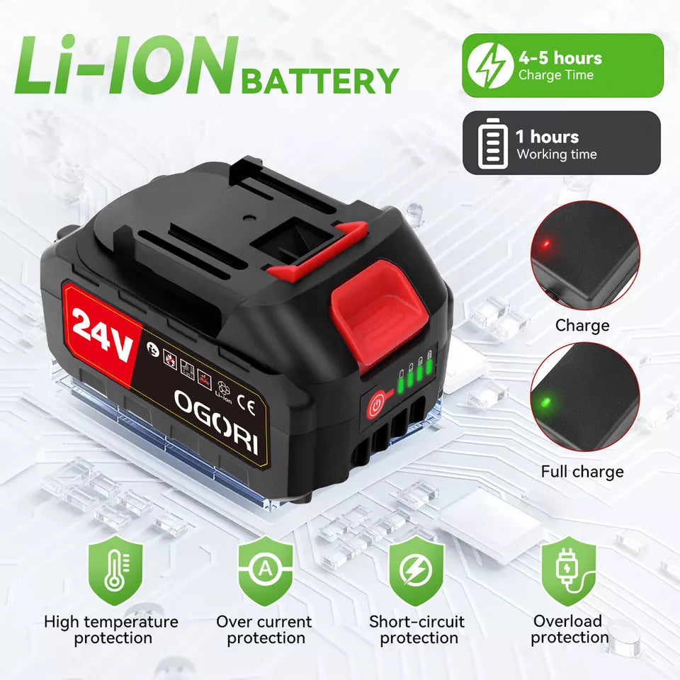 Grästrimmer Sladdlös Justerbar Trädgårdsverktyg Kit