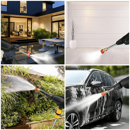 Sladdlös högtryckstvätt - Sladdlös högtryckstvätt för bil, trädgård och terrass