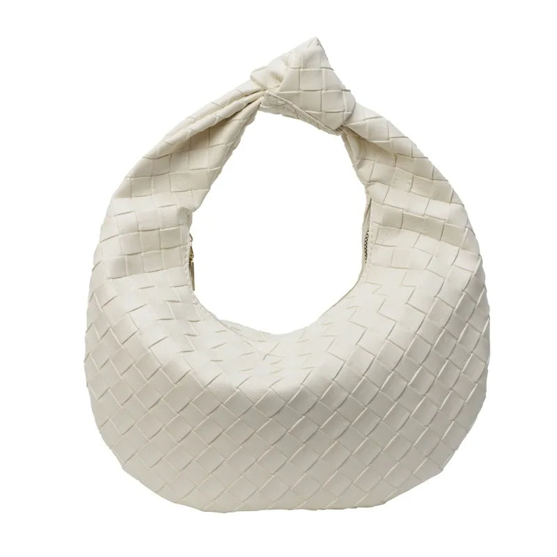 Handväska Vegansk Läder Vävda Axeltassen