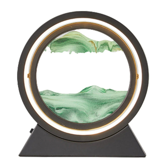 Kreativ 360° Rotera Snabbsand Lampa - Dynamisk Sandkonst Ljus