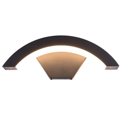 Utomhusvägglampa med böjd LED-design