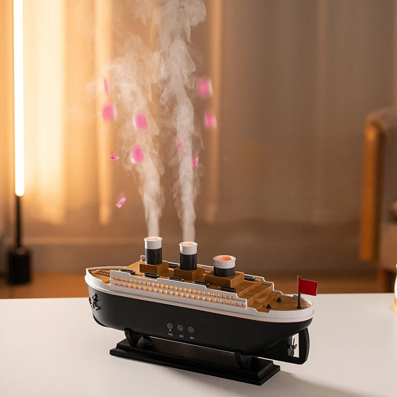 Luffuktare med belysning och aromdiffusor