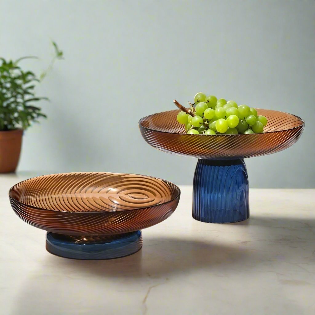 Elegant Kristallglas Fruktskål för Stilfull Heminredning