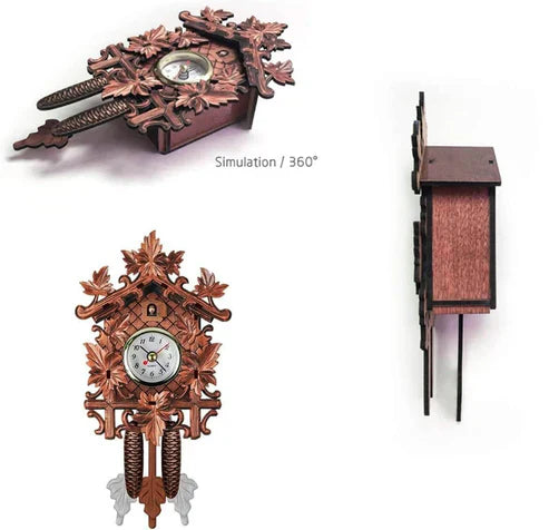 LuxRoyale Retro Kuckucksväggur med Pendeldesign