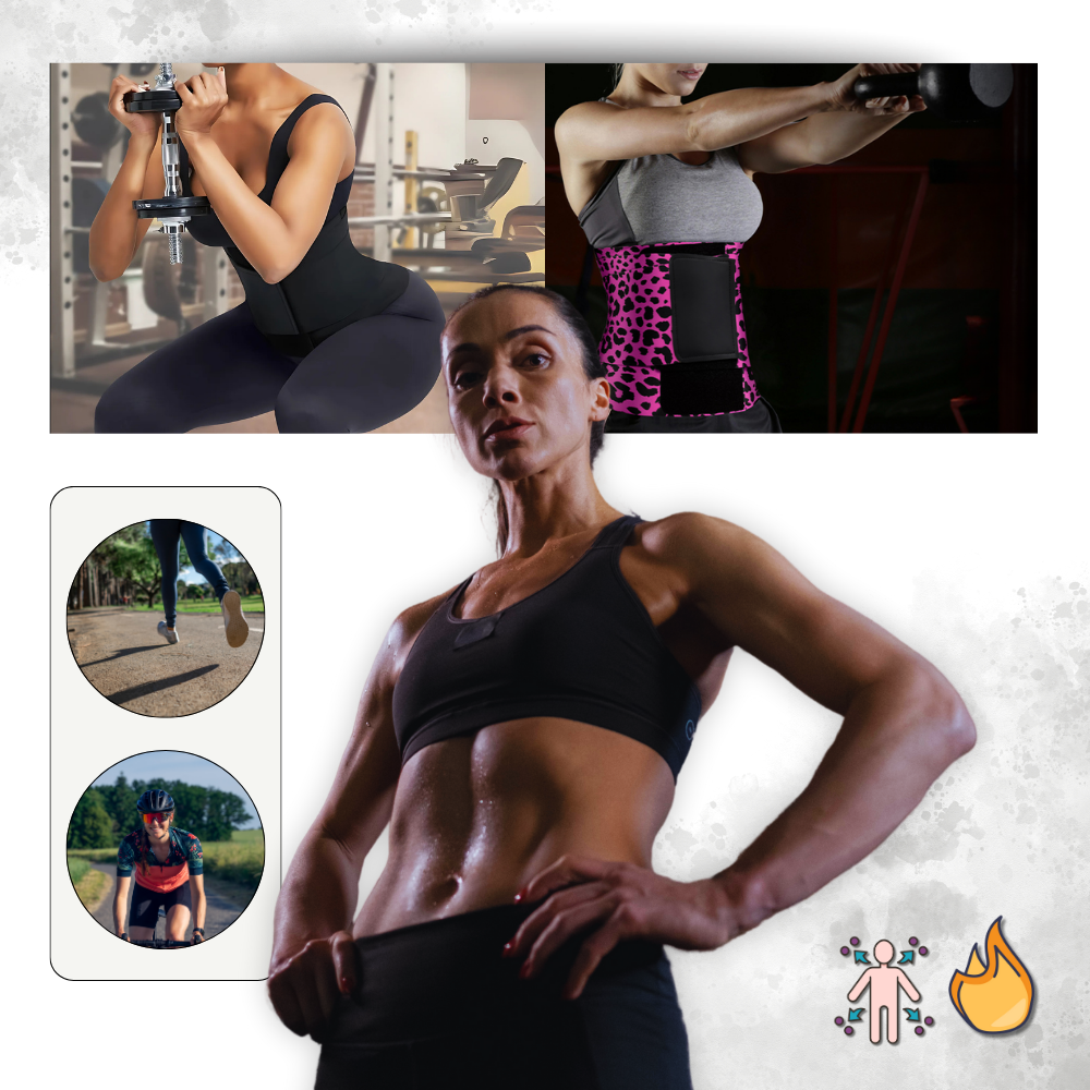 Midjetränare Svettbälte Kroppskontur Omslag