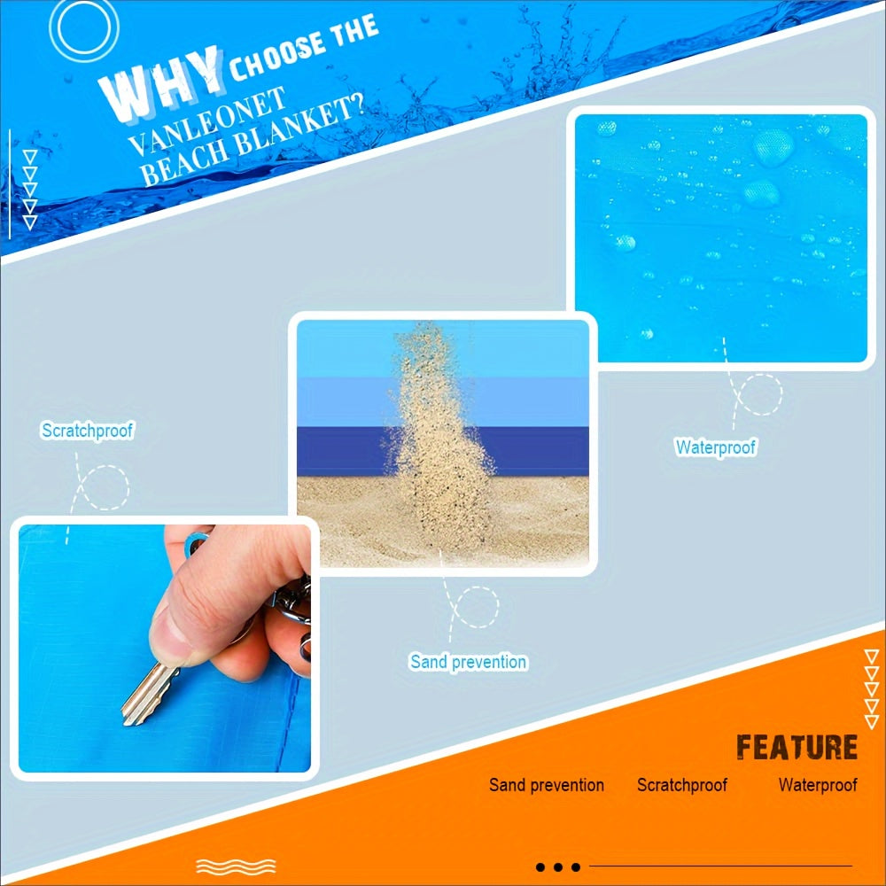 Vattentät Strandfilt | Sandfri Utomhusmatta för Camping