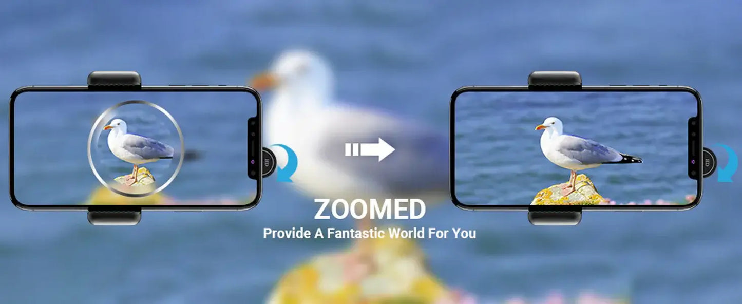 Royallure 12× Monokulärt Teleskop med Smartphonehållare & Stativ för Utomhusvisning