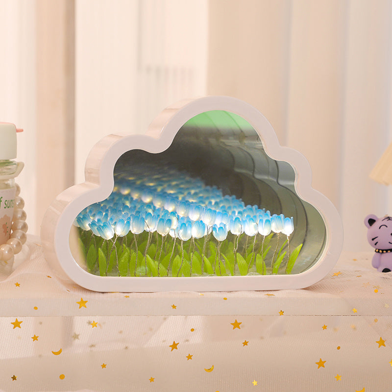 Tulpanlampa - LED Nattljus med Blomdesign