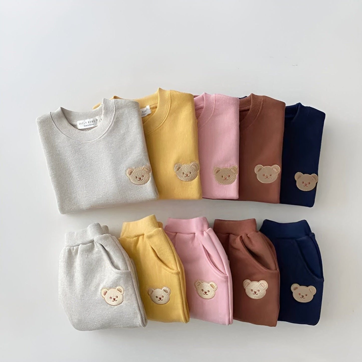 Cozy Cubs - Unisex-Babybjörnar Passande Set för Spädbarn - Tvådelat Set - Tröja och Byxor
