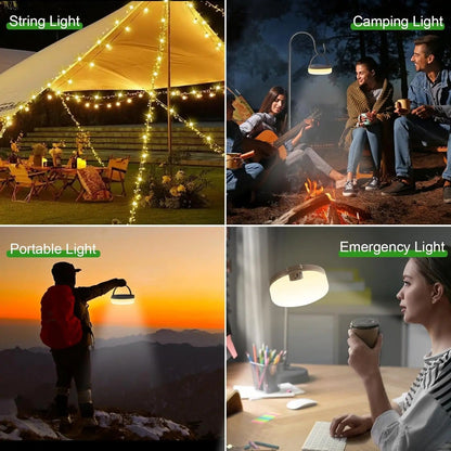 4 i 1 Camp Lights - Ljuslängder med 8 belysningslägen