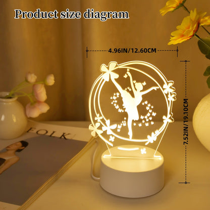 LumiDance - 3D Ballettdansare LED Nattlampa