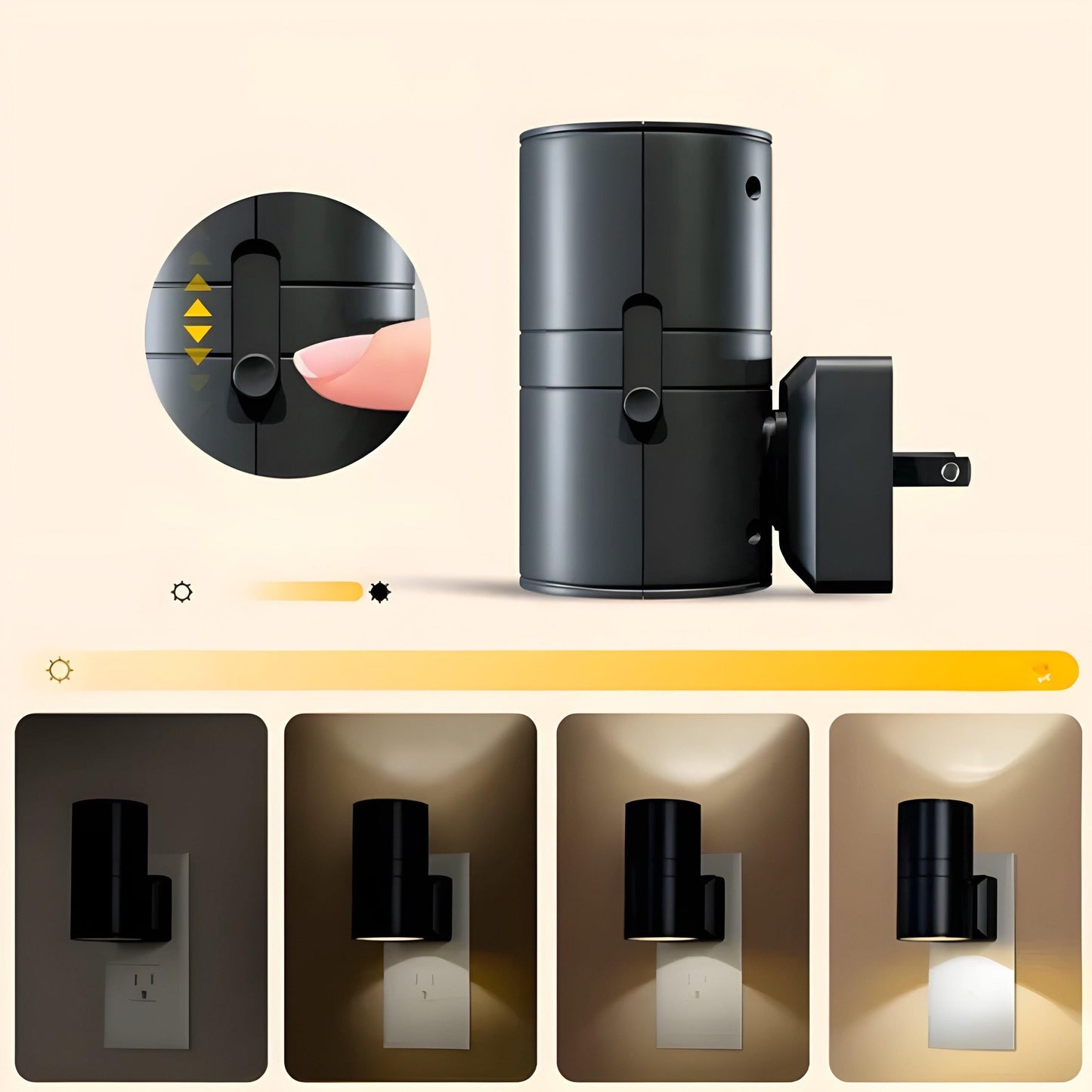 SensorShine Light - Justerbar LED Plugin Intelligent Rörelsesensor Nattljus