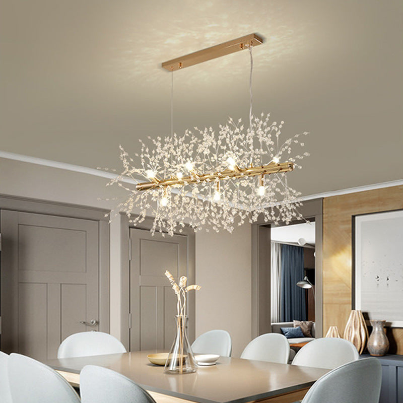 Levy Elegante LED Taklampor – Vit och Guld Metall för Vardagsrum och Matrum