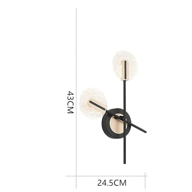 Valentina Modern LED Vägglampa - Inomhusbruk - Svart/Vit - Sov-/Vardagsrum