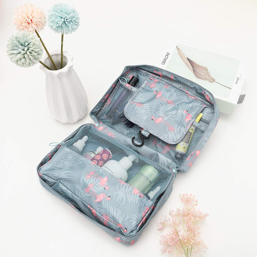 Carvallo Reise-Kosmetiktasche | Vattentålig & med krok | Fällbar & Vadderad | För Damer & Herrar