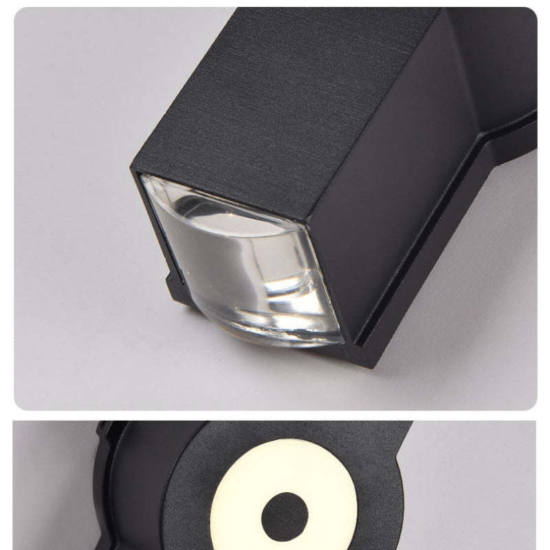 Väderbeständig Cross-Form Utomhusvägglampa med Mjukt Vitt LED-ljus