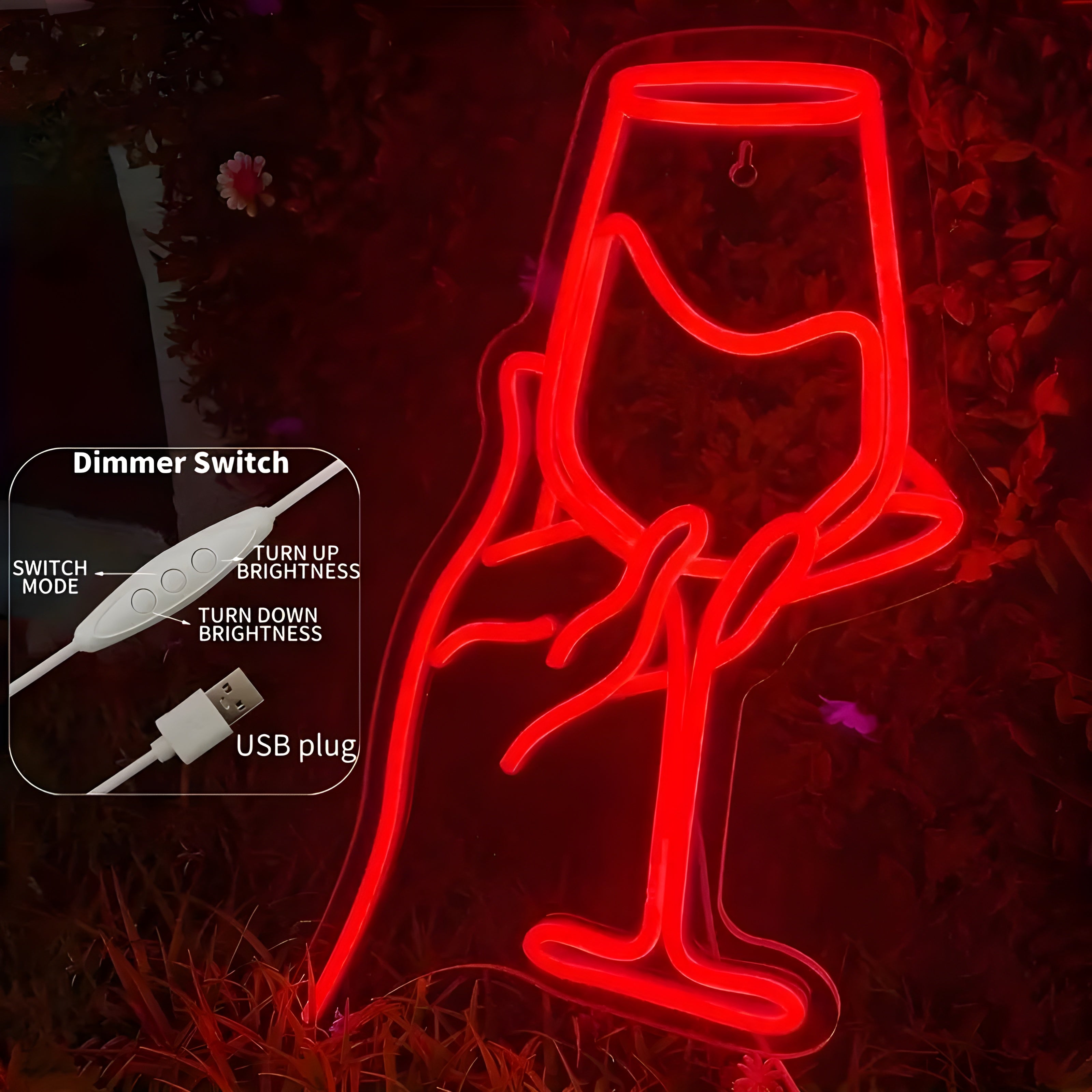 ToastBright Light – Prost! Vin Glas Neon LED Ljus