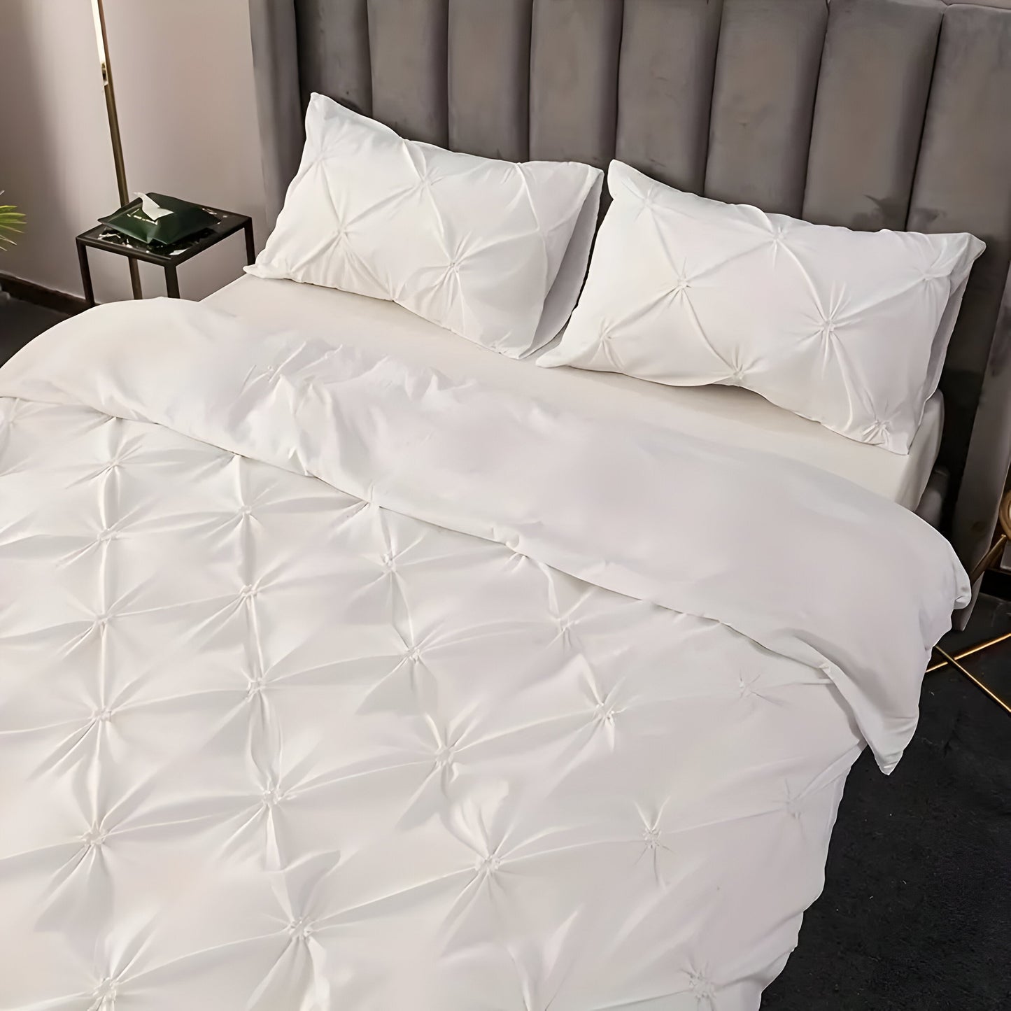 CloudLoom Duvet Set - Kneifen Rynkade Filtäckes Set