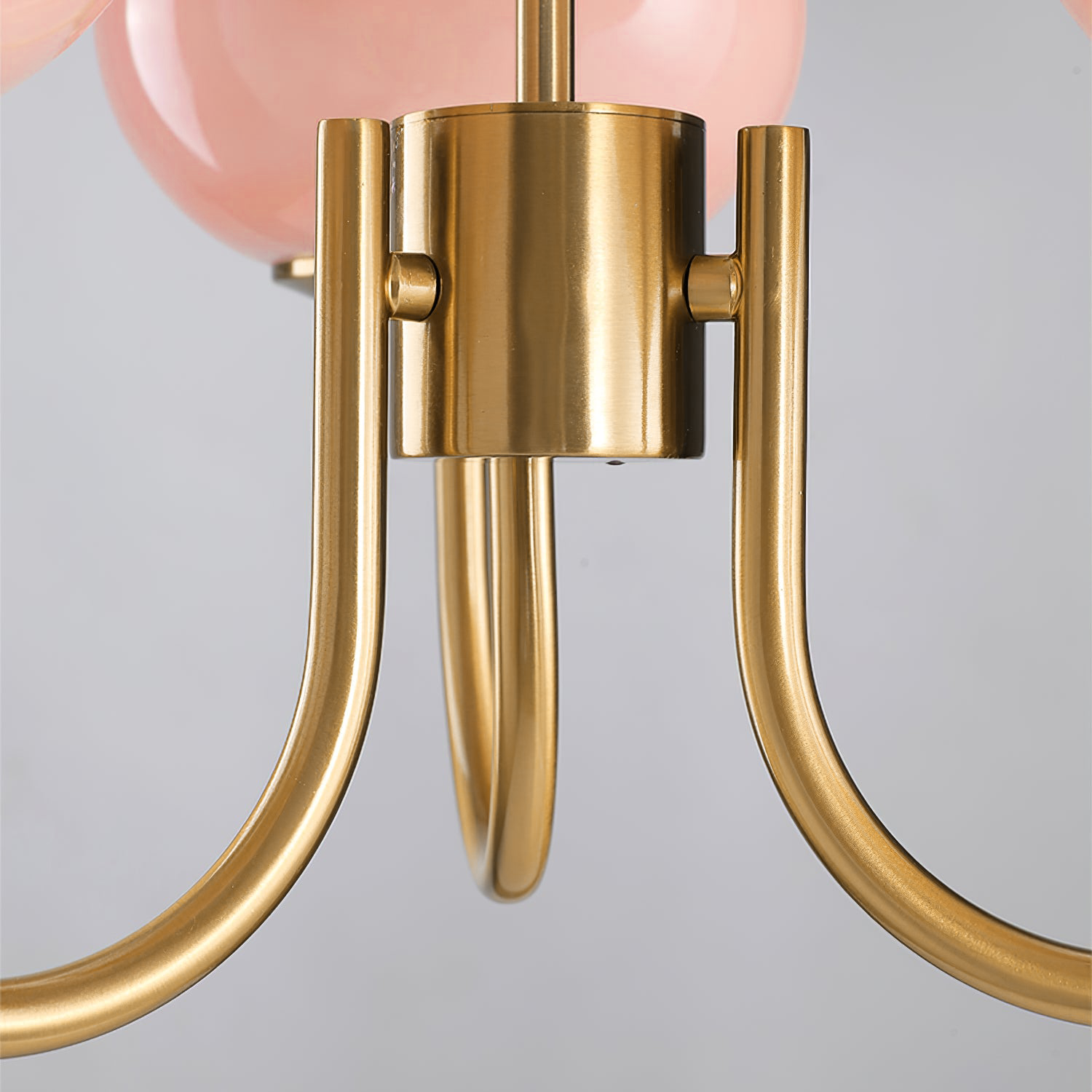 Bubble Pink Glass Marshmallow Kandelaber