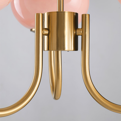 Bubble Pink Glass Marshmallow Kandelaber