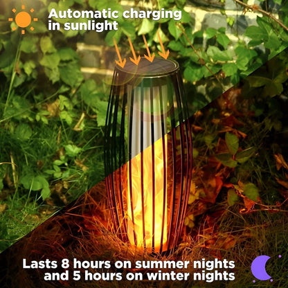EmberGlow Light - Metall USB Uppladdningsbar Solflammslampa