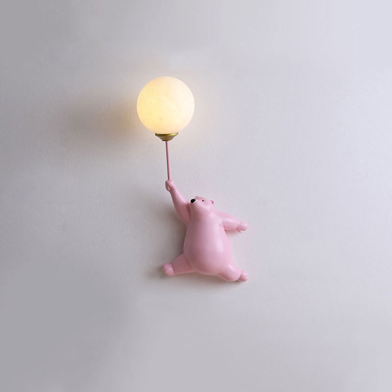 Teddy LED Vägglampa Vit/Blå/Rosé