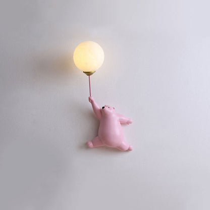Teddy LED Vägglampa Vit/Blå/Rosé