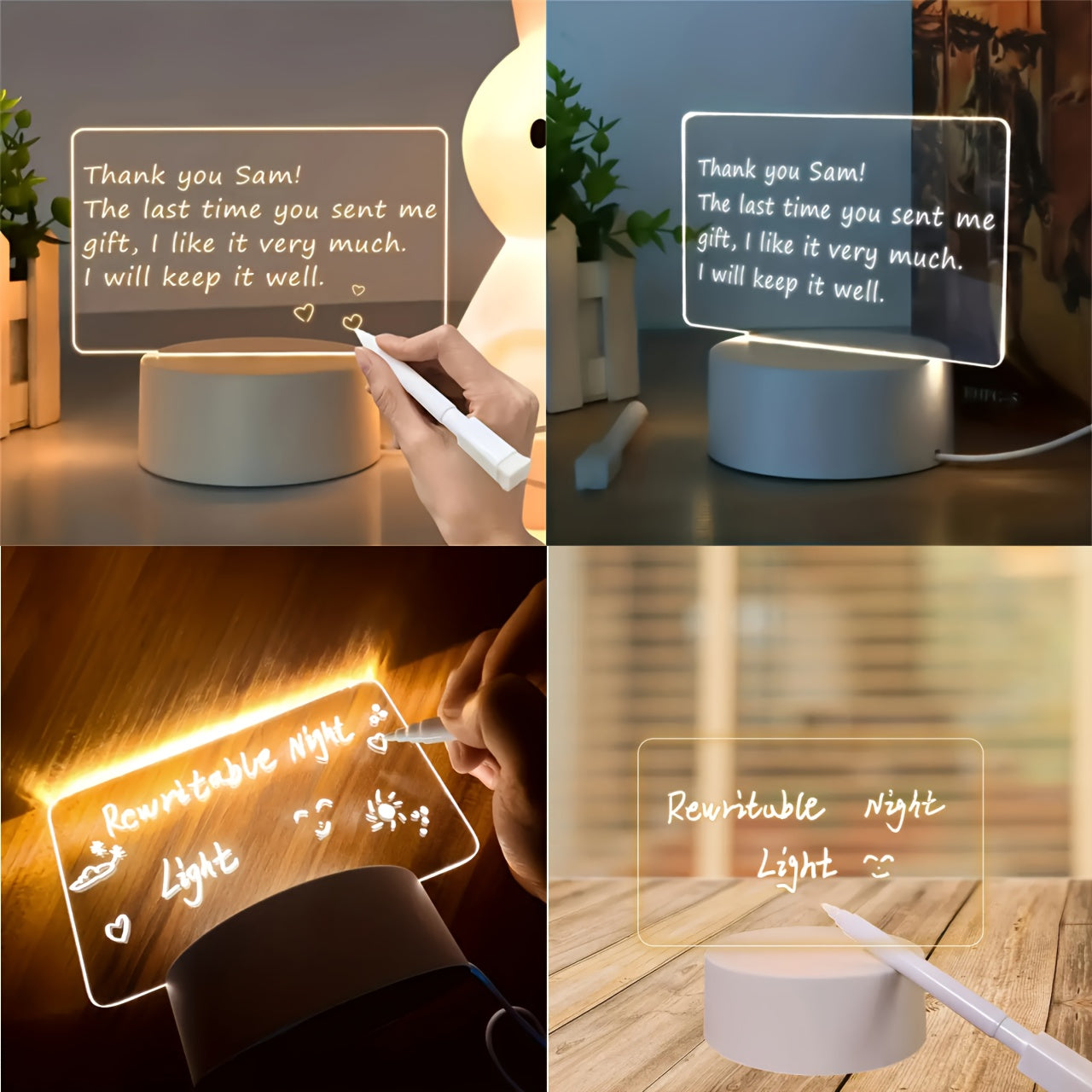 LumiBoard - Modern LED Skrivtavla Bordslampa med Penna